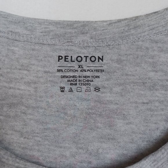 Peloton Tank Together We Go Far Gray Workout Tee Top Floral Design Womens XL - Picture 8 of 11
